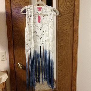NWT Betsey Johnson Crocheted Vest